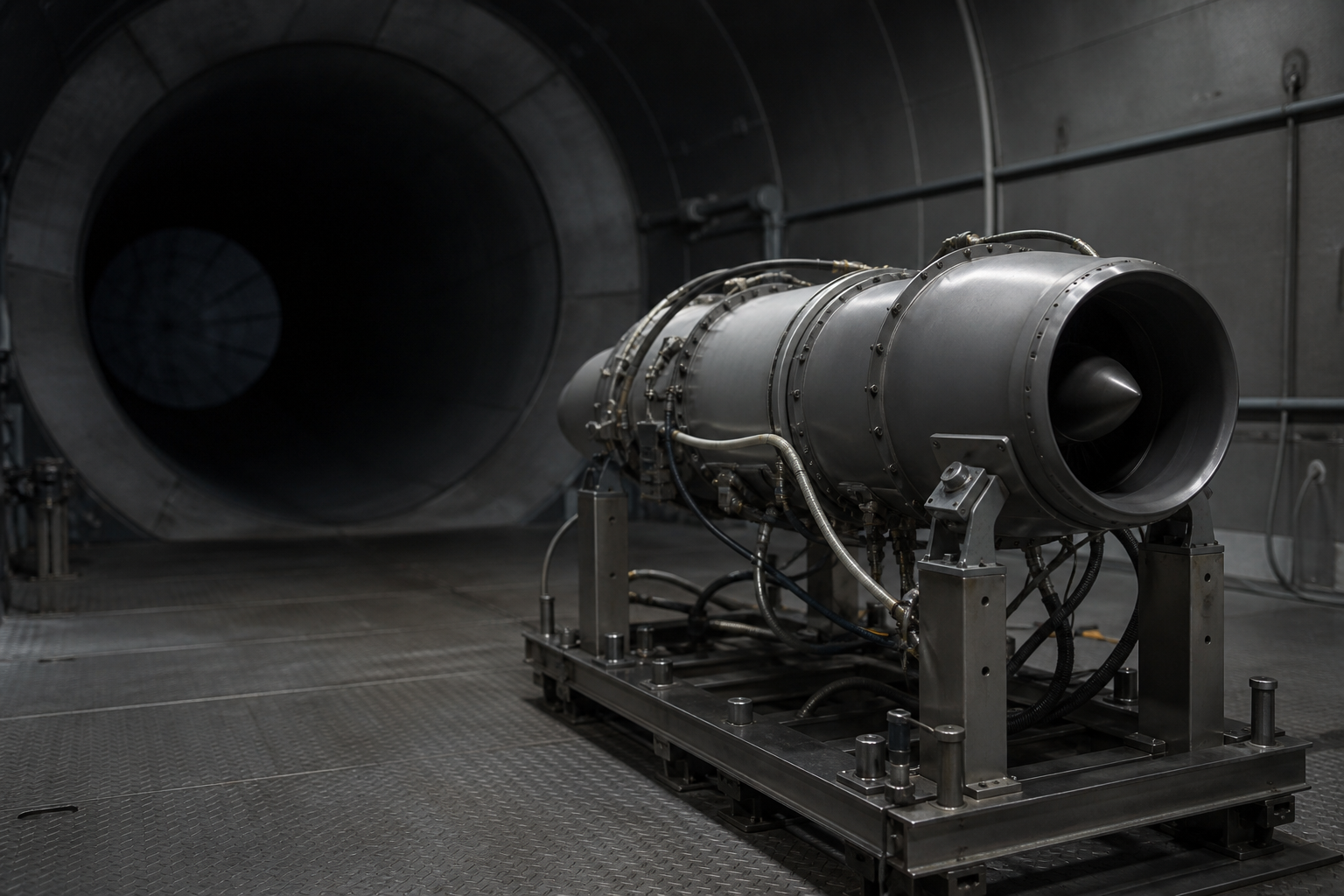 Small engine in a test cell