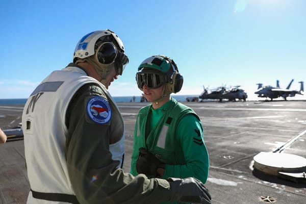 USS Gerald R. Ford (CVN 78) underway in the Atlantic Ocean, representing the Ford-class carrier program that includes John F. Kennedy (CVN 79)
