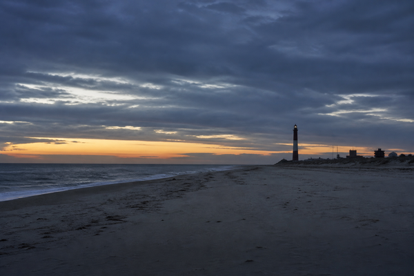 Cape Henry shoreline at twilight, Virginia