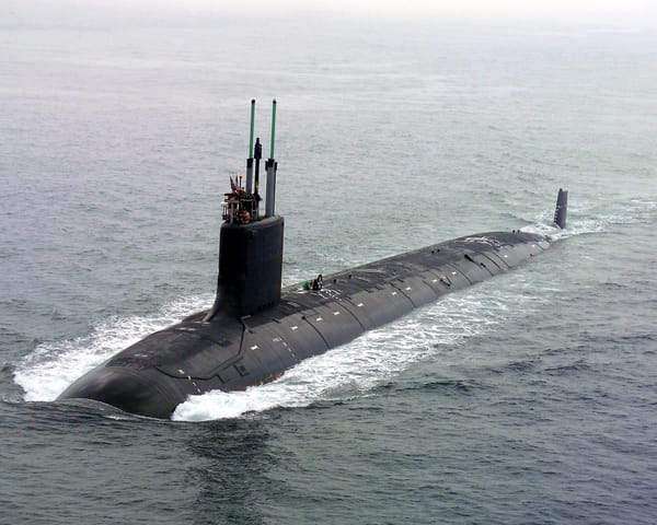 Virginia-class attack submarine returning to General Dynamics Electric Boat shipyard, illustrating GD Marine Systems submarine programs